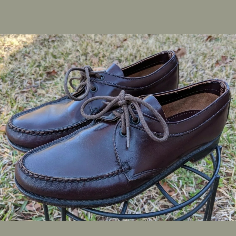 Church's England Burgundy Leather Deck Mocassins
